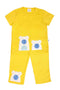 Fluffy embroidered teddy nightsuit