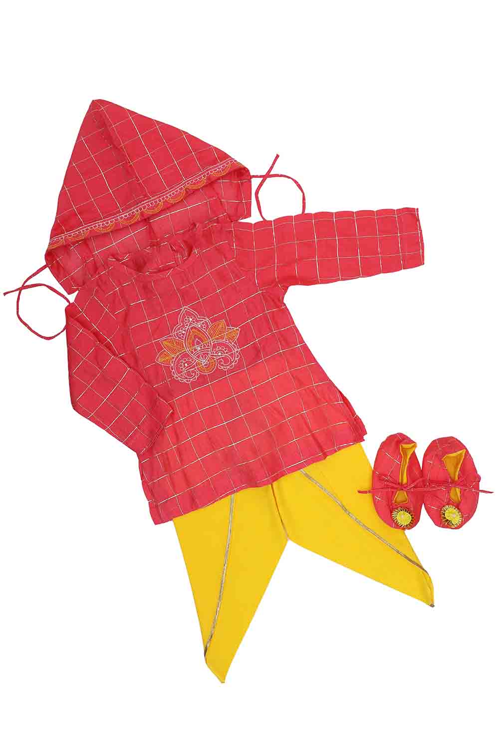 infant boys red emb jamna