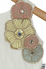 Ivory 3d flower dress