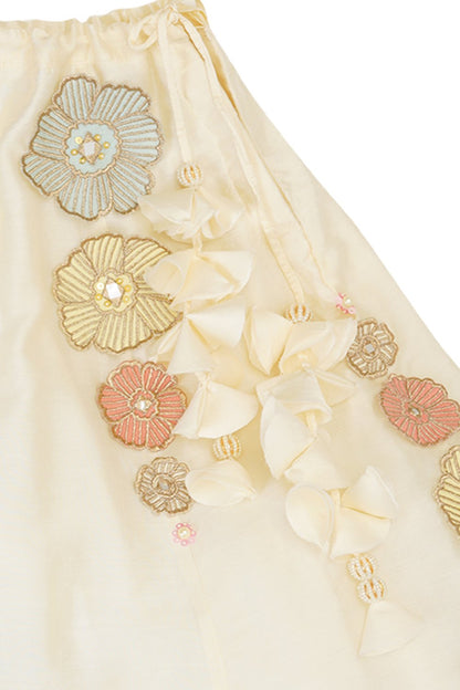 3d floral heavy lehnga set for girls