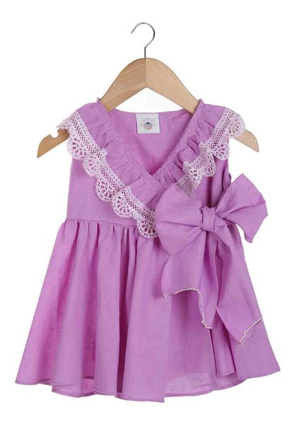 lilac lase wrap dress-1