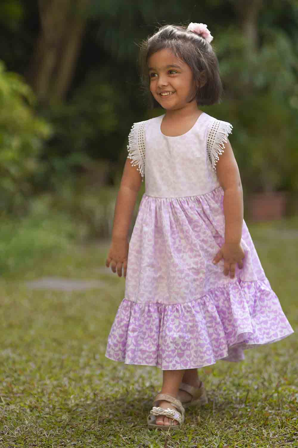 lilac tiered dress 1