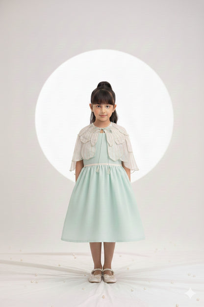 Handmade tissue petal shrug and dress
