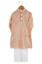 Peach gota kurta for boys
