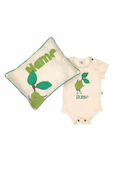 Customized skating pear romper and cushion set