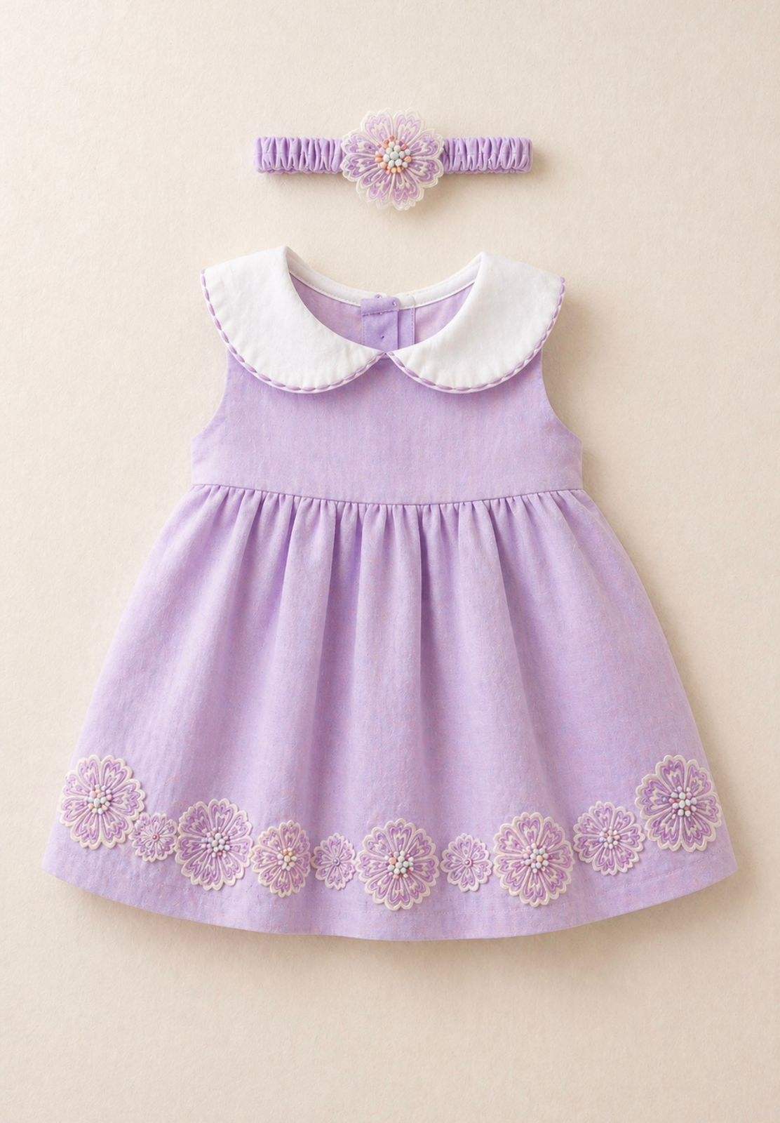 peter pan collar dress for baby girls-2
