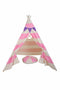 Pink Striped Tee Pee tent with matching bunting