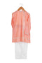 Blush gota kurta with zip for boys