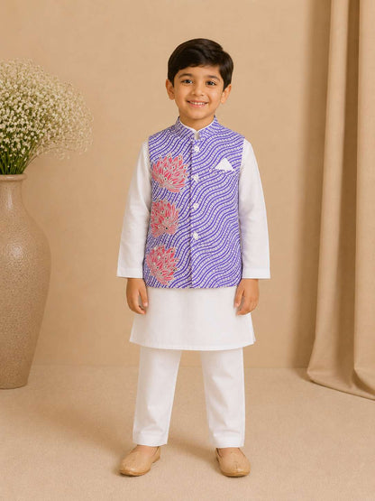 Violet lotus bandhgala for boys