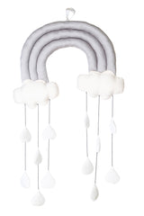 Rainbow, cloud and raindrops mobil