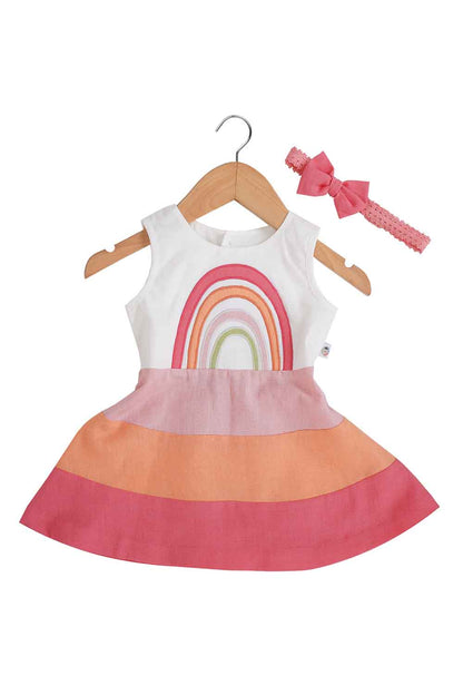 rainbow infant dress-1