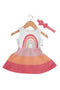 Rainbow embroidered infant girls dress