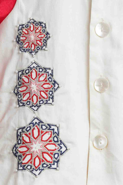 red pearl emb bundi set 3