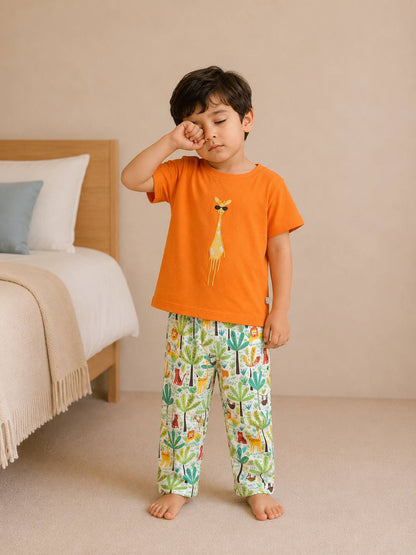 Embroidered safari nightsuit