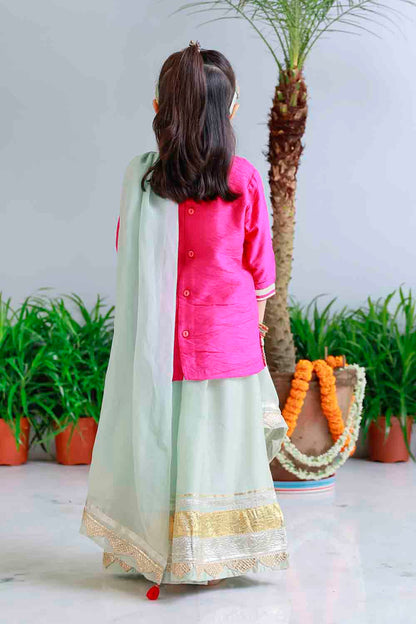 Heavy Gota palazzo set for infant girls