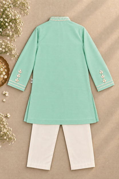 Seagreen Gota kurta set for infant boys