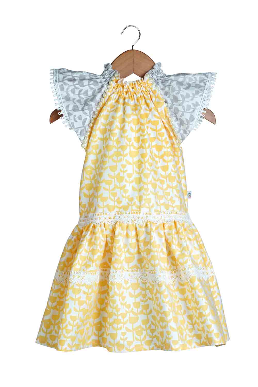 smocked tulip print dress 1