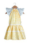 Smocked tulip print dress for girls