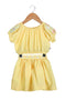 Embroidered infant girls crop top and skirt