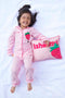Customized berry baloon nightsuit and cushion set