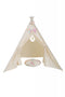Cream, pretend play tee pee with matching bunting