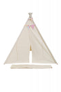 Cream, pretend play tee pee with matching bunting