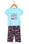 Embroidered wheels on the bus boys nightsuit