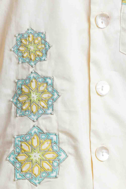 yellow pearl emb bundi set 3