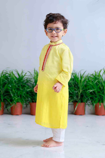 Shaded kurta set for infant boys